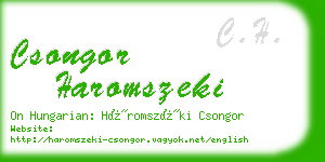 csongor haromszeki business card